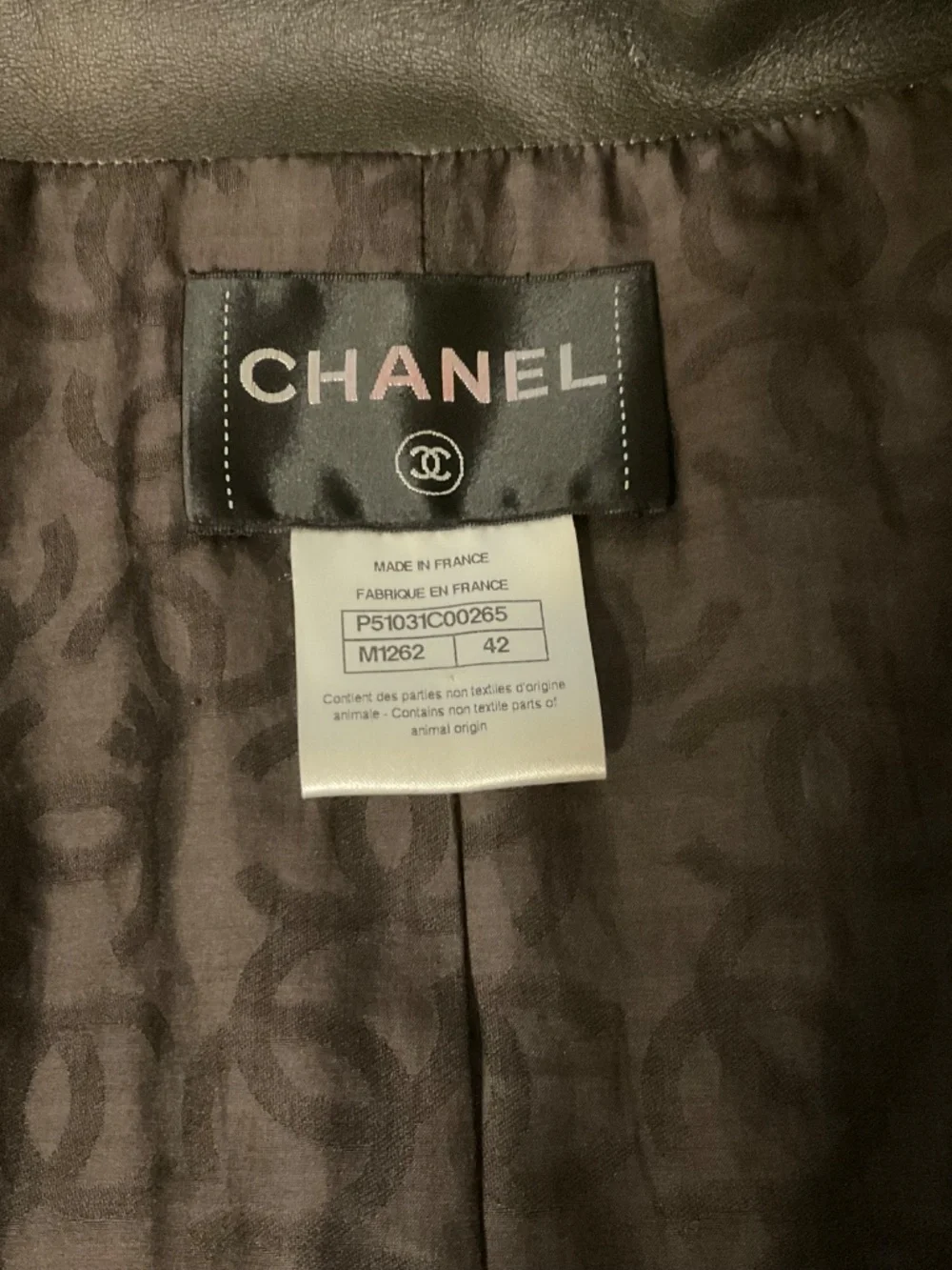 Chanel soft lambskin jacket 42
